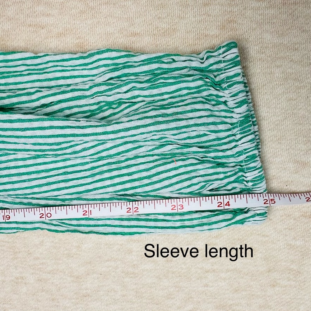 Lilly Pulitzer Women Green Striped Long Sleeve Elastic Waist Belted Dress Size 6 - Picture 7 of 10